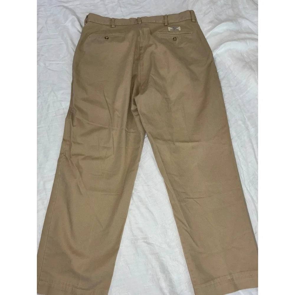 Polo Ralph Lauren Classic Chino Pants Mens 36x26 Tan Khaki Straight Leg Cotton